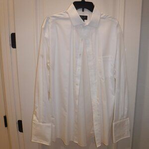 Tasso Elba White Dress Shirt 16.5 x 34/35 French Cuff
